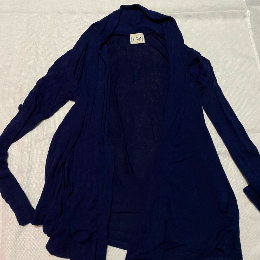 Blue cardigan